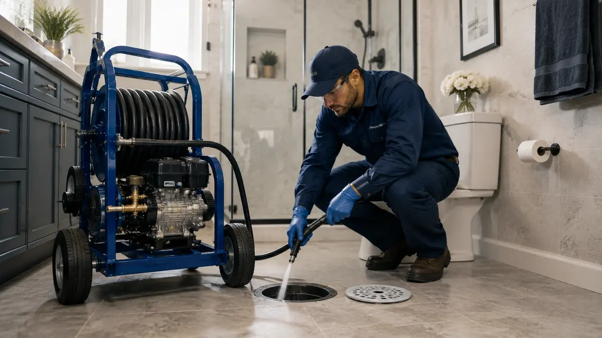 Bathroom Drain Hydro Jetting in Los Altos