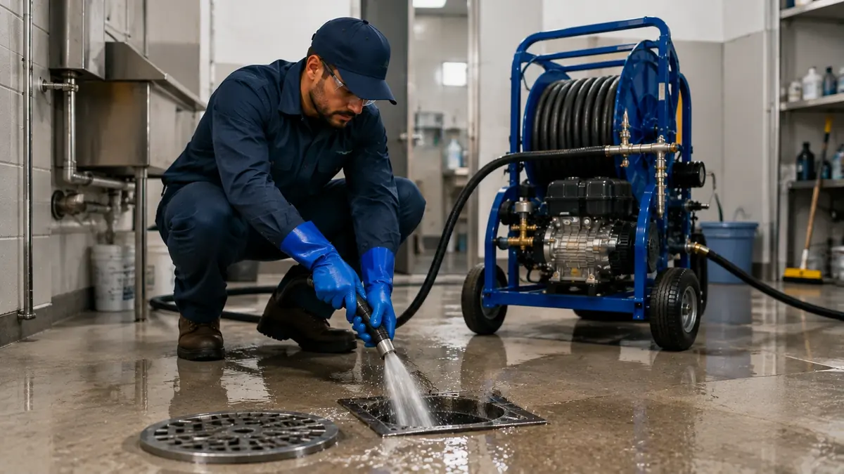 Floor Drain Hydro Jet Cleaning in Los Altos