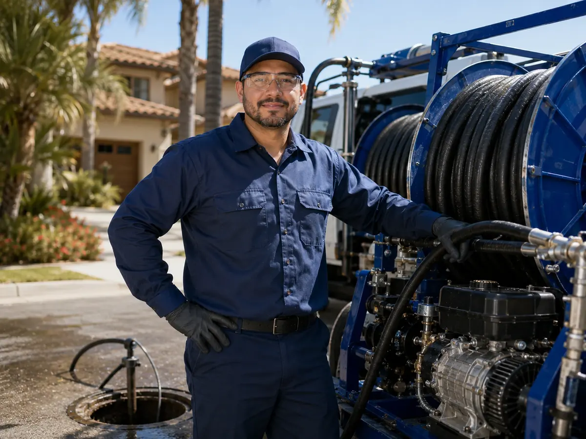 Hydro jet sewer cleaning in Los Altos