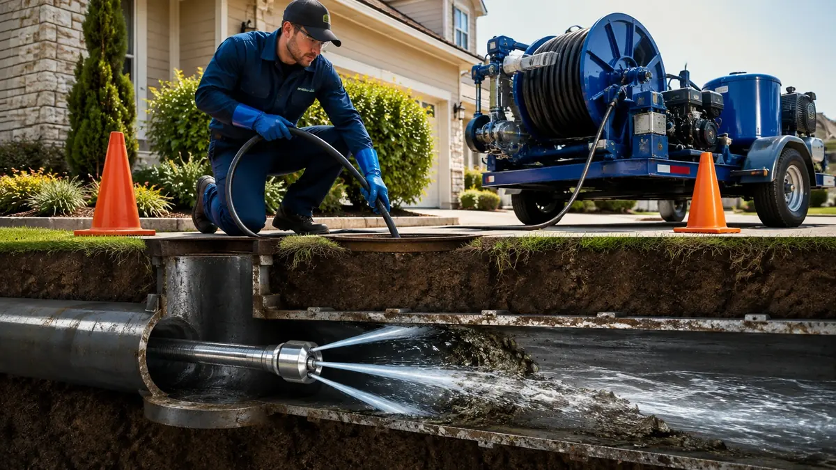Main Sewer Line Hydro Jet Cleaning in Los Altos