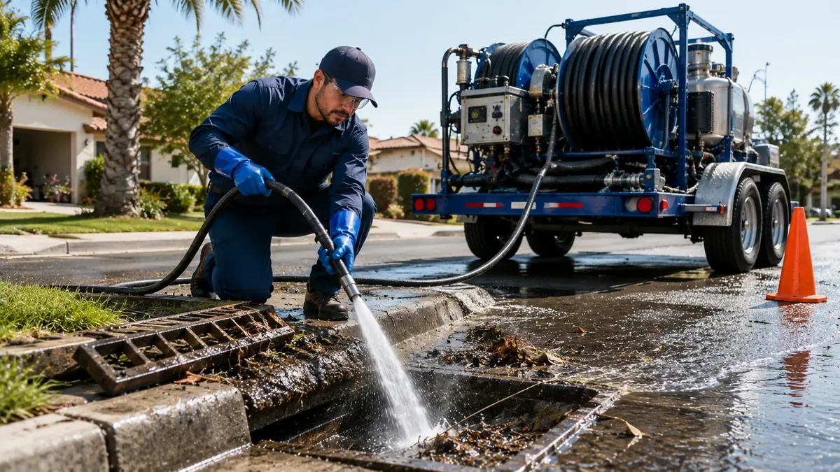Storm Drain Hydro Jet Cleaning in Los Altos