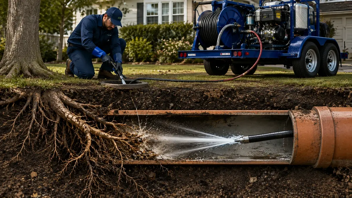 Tree Root Removal with Hydro Jetting in Los Altos